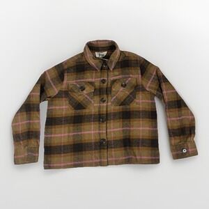 BB Dakota Steve Madden Boxy Shacket Womens‎ XL Brown Black Plaid Button Front